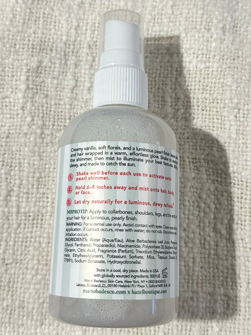 N/A shimmery mist